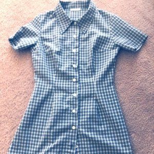 Frances Lam Summer Plaid Miniskirt Dress